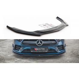 Накладка сплиттер на передний бампер на Mercedes A W177 A35 AMG